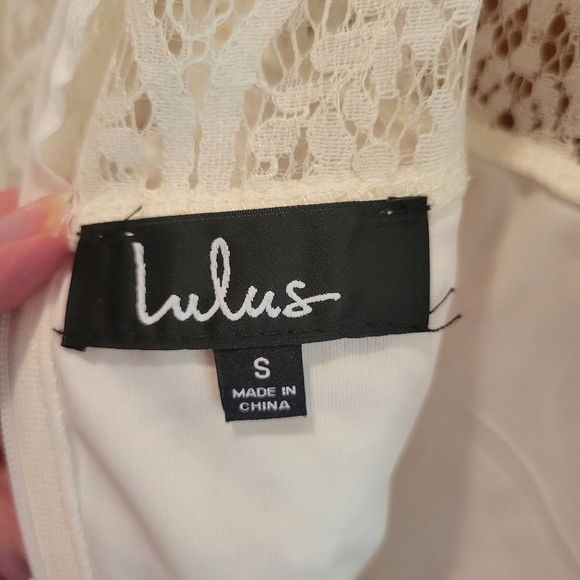 Lulus Remarkable White Sheer Lace Dress Size Small New - Picture 8 of 12